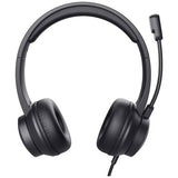 Trust Ayda black on-ear wired headset, UK version
