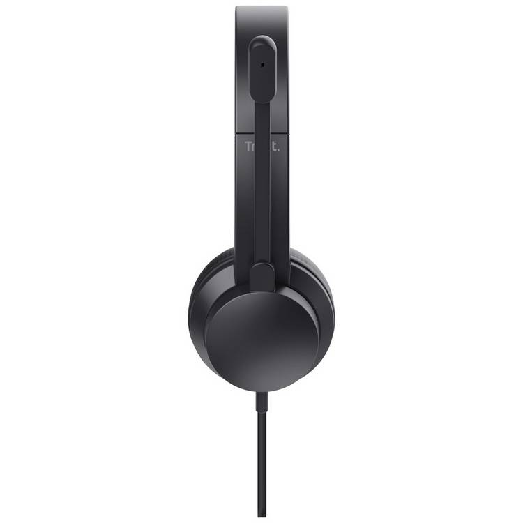 Trust Ayda black on-ear wired headset, UK version