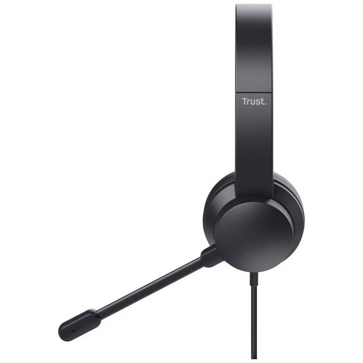 Trust Ayda black on-ear wired headset, UK version