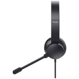 Trust Ayda black on-ear wired headset, UK version