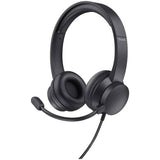 Trust Ayda black on-ear wired headset, UK version