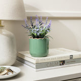 Habitat artificial lavender in wavy green pot 17.8cm - British product
