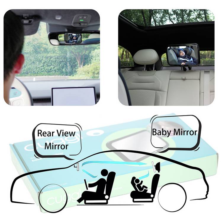 Cuggl back seat mirror for baby - British product