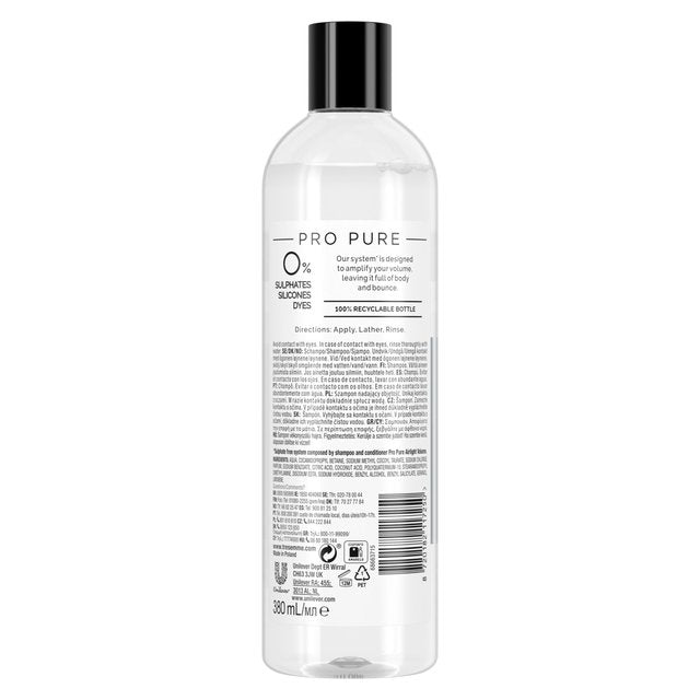 TRESemme Pro Pure Airlight Volume Shampoo   380ml GOODS M&S