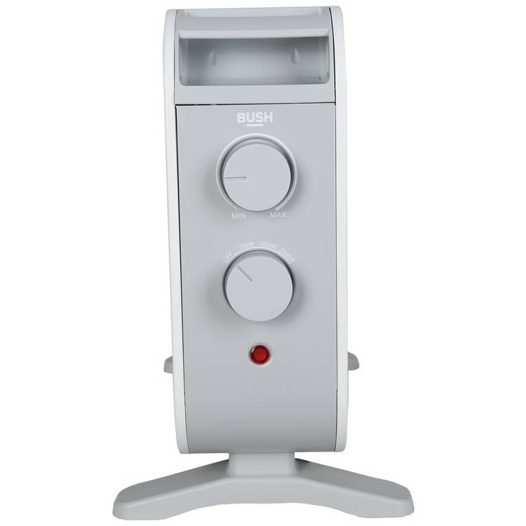 Bush 2kW convector heater with thermostat and safety cut-out, UK version