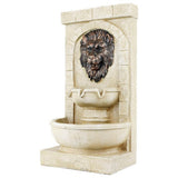 Streetwize garden lion head solar water feature, UK version