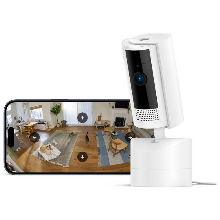 Ring Pan-Tilt indoor security camera white, imported from the UK