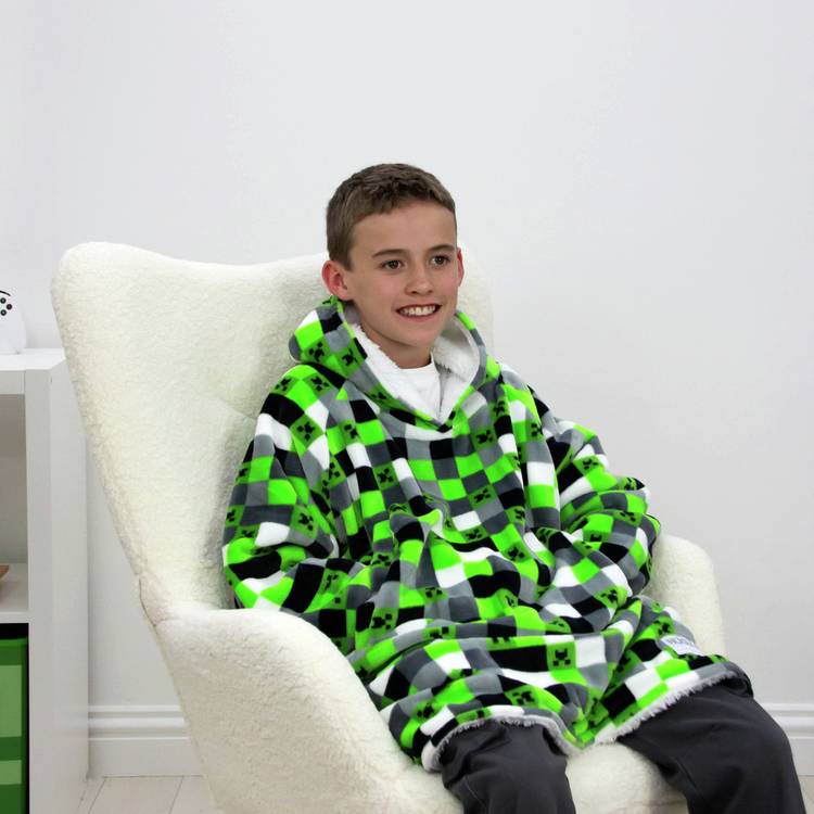 Minecraft fleece hooded blanket medium, UK version