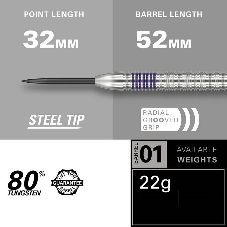 Target Luke Littler 22g 80% tungsten darts set - British product
