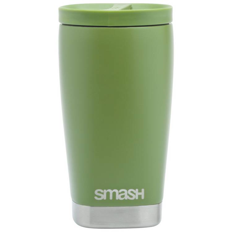 Smash travel coffee cup khaki 350ml, imported from the UK