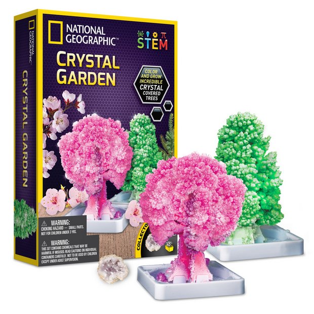 National Geographic Crystal Garden science kit with trees and crystals, UK version