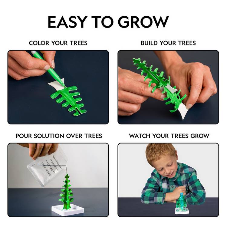 National Geographic Crystal Garden science kit with trees and crystals, UK version