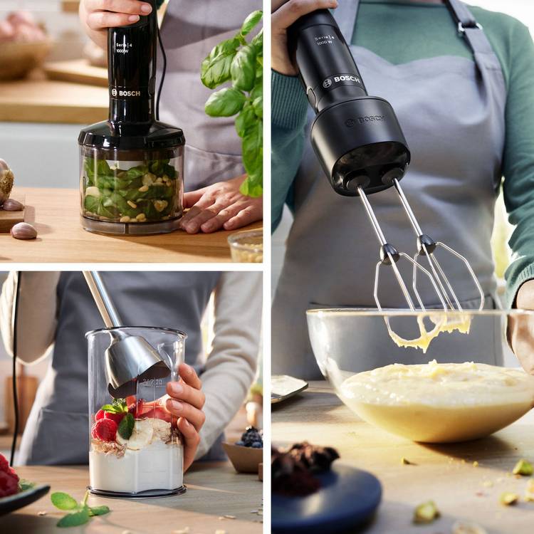 Bosch hand blender 3-in-1 black (British brand)