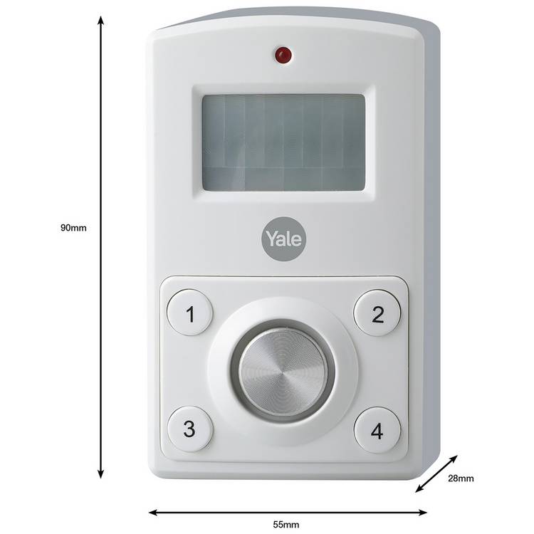 Yale Mini Wireless Alarm Kit with motion detector and siren, UK version