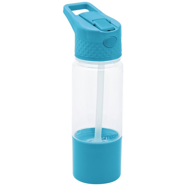 Smash Snack and Sip blue water bottle 450ml, UK version