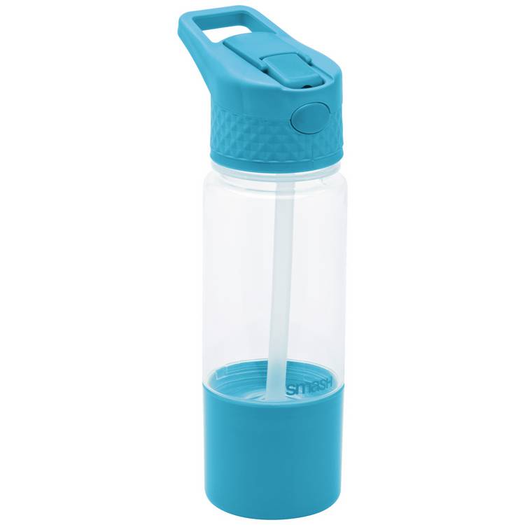 Smash Snack and Sip blue water bottle 450ml, UK version