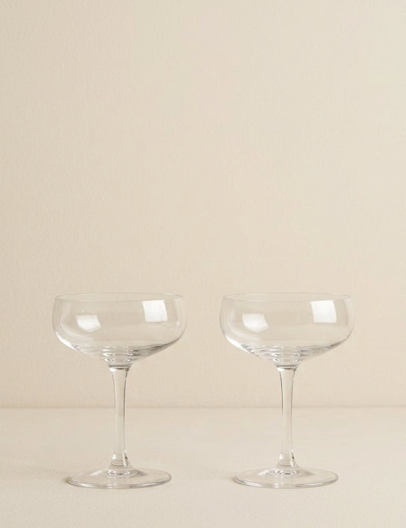 Handmade Celine coupe glasses set of two 13cm - British product