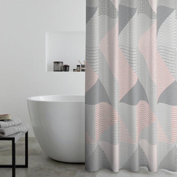 Catherine Lansfield pink shower curtain 180cm (British brand)