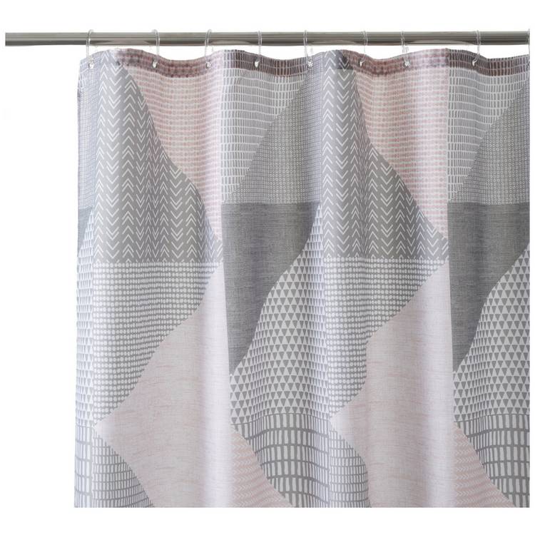 Catherine Lansfield pink shower curtain 180cm (British brand)