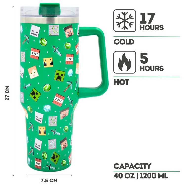 Hox Travel Cup Black and Green 1200ml (British brand)