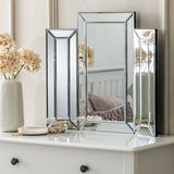 Habitat black folding bevelled dressing table mirror 50x56cm, imported from the UK