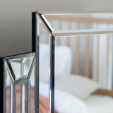 Habitat black folding bevelled dressing table mirror 50x56cm, imported from the UK