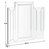 Habitat black folding bevelled dressing table mirror 50x56cm, imported from the UK