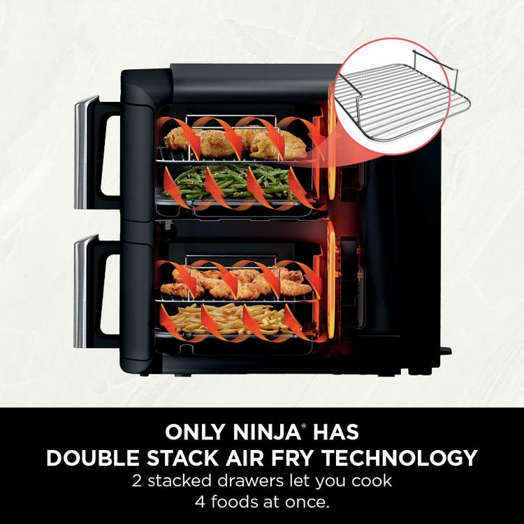 Ninja Double Stack SL300UK air fryer 7.6L (British brand)