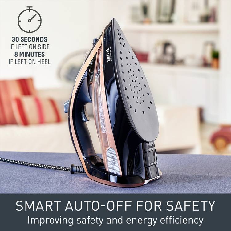 Tefal Ultimate Pure steam iron black rose gold, UK version