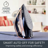 Tefal Ultimate Pure steam iron black rose gold, UK version