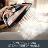 Tefal Ultimate Pure steam iron black rose gold, UK version