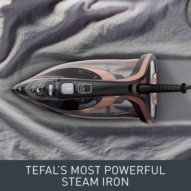 Tefal Ultimate Pure steam iron black rose gold, UK version