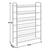 Argos Home 6 shelf shoe rack black, imported from the UK