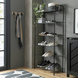 Argos Home 6 shelf shoe rack black, imported from the UK