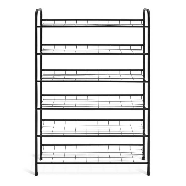 Argos Home 6 shelf shoe rack black, imported from the UK