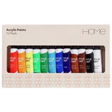 Argos acrylic paints pack of 12 multicoloured, imported from the UK