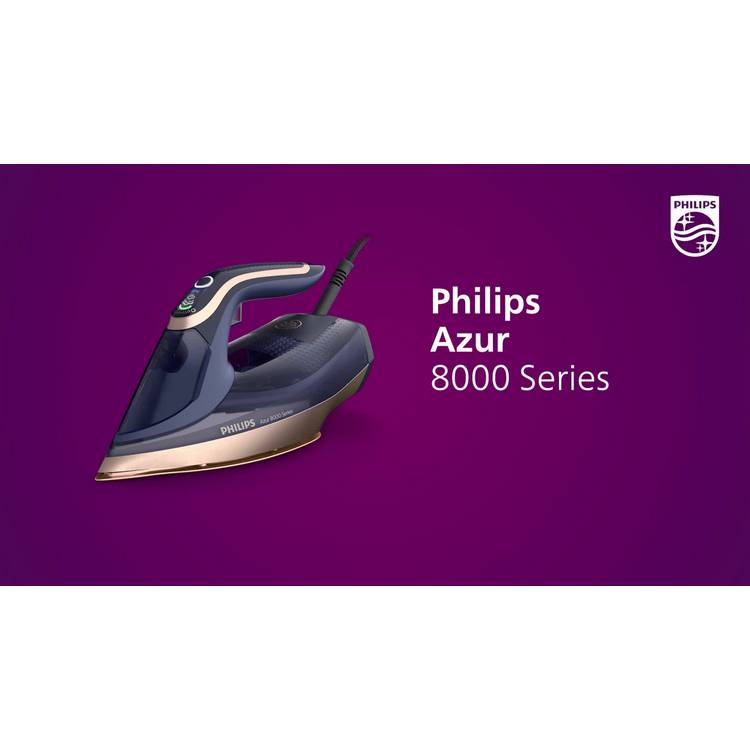 Philips Azur 8000 steam iron stainless steel soleplate, imported from the UK