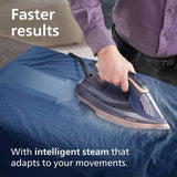 Philips Azur 8000 steam iron stainless steel soleplate, imported from the UK