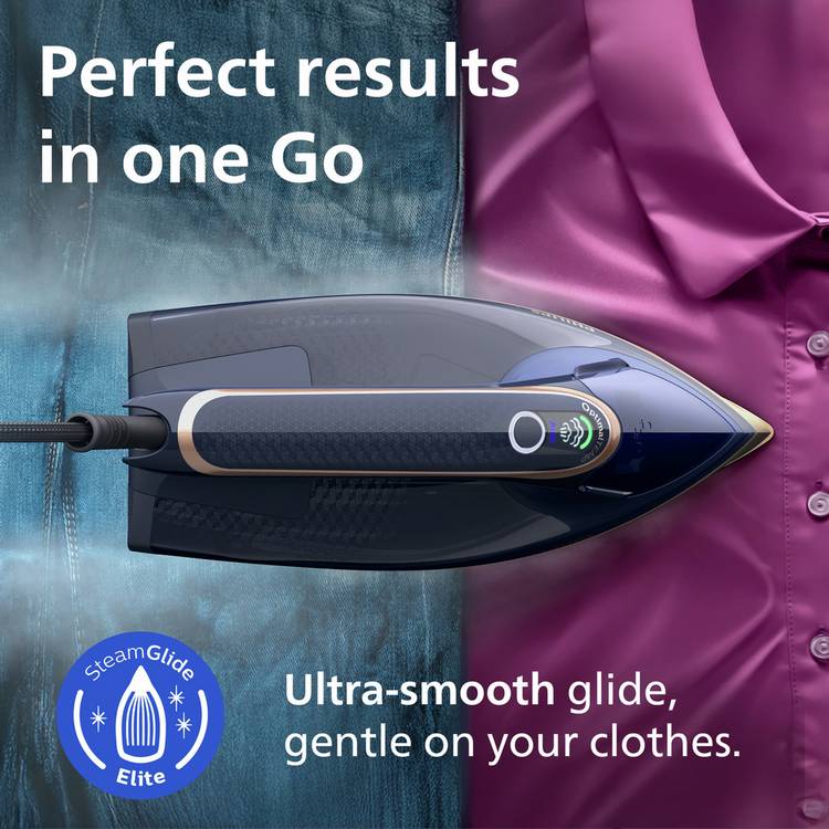 Philips Azur 8000 steam iron stainless steel soleplate, imported from the UK