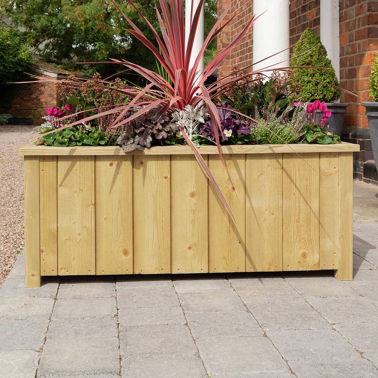 Rowlinson Heritage Rectangular wooden planter 90L, UK version