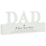 Argos Personalised A Son's First Hero Dad Wooden Ornament (8.5 x 20 x 2 cm)- Buy online at McGrocer