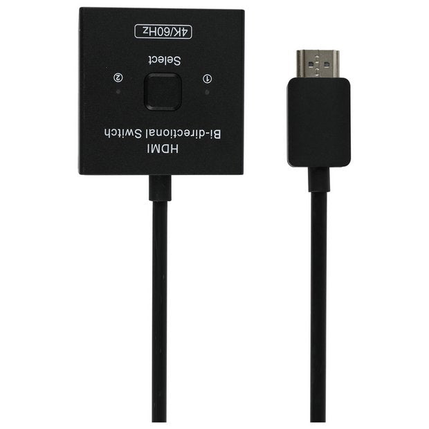 HDMI selector 2 way manual black (British brand)