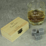 Personalised cooling stones and glass set 227ml - British product