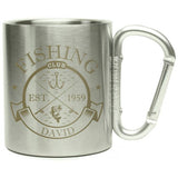 Argos Personalised Message Fishing Club Stainless Steel Mug - Silver, 250ml- Buy online at McGrocer