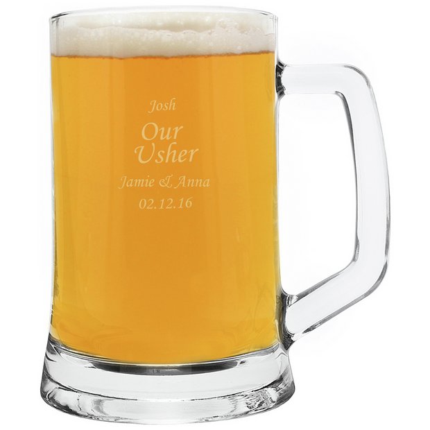 Engraved personalised pint tankard 473ml - British product