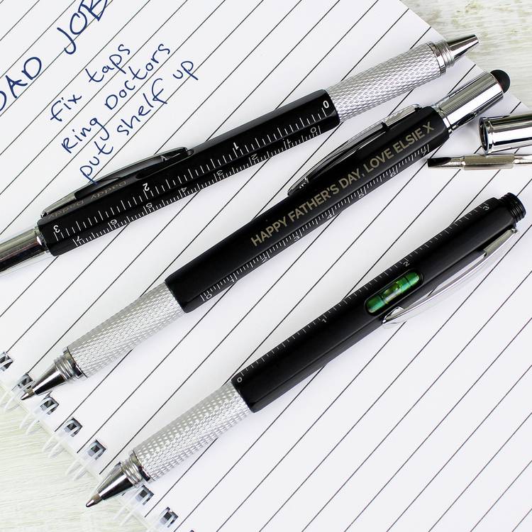 Personalised black multi tool pen imported from the UK