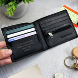 Argos Personalised Free Text Message Black Leather Wallet- Buy online at McGrocer