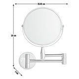 Argos Home chrome extending round shaving mirror 28x36cm, imported from the UK