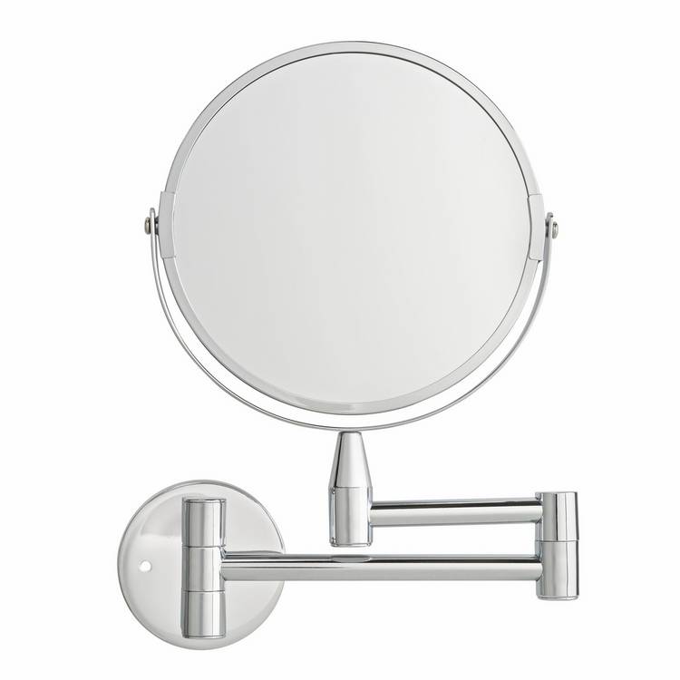 Argos Home chrome extending round shaving mirror 28x36cm, imported from the UK