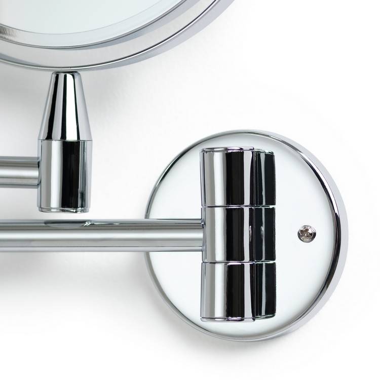 Argos Home chrome extending round shaving mirror 28x36cm, imported from the UK